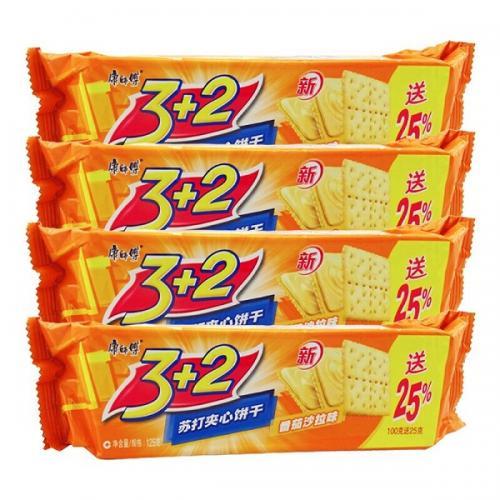 康师傅3+2苏打夹心饼干（番茄沙拉味 ）