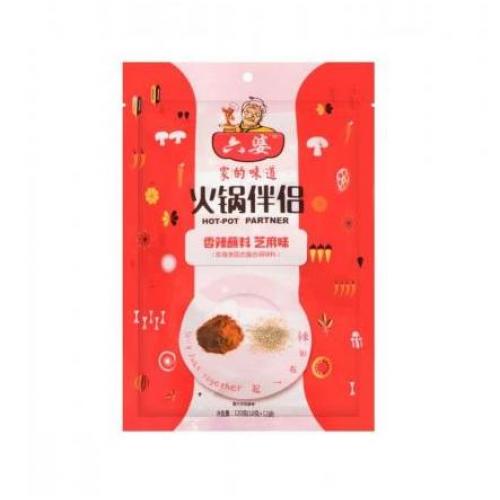 六婆火锅伴侣香辣蘸料芝麻味120g