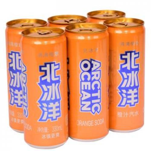 北冰洋橙子汽水330ml*6