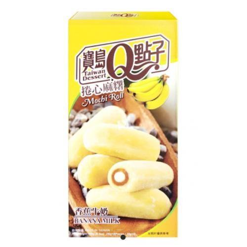 宝岛Q点子卷心麻糬 - 香蕉牛奶