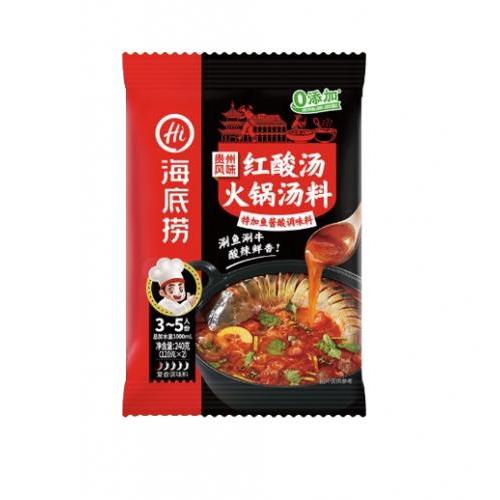 海底捞火锅汤料 - 红酸汤 240g