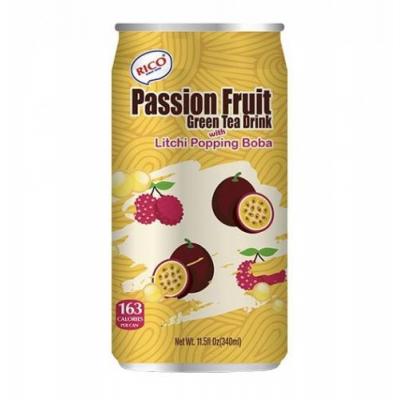 红牌荔枝爆珠百香果绿茶 340ml