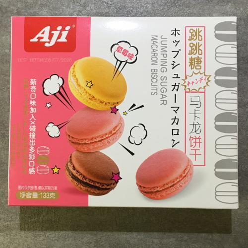 AJI 跳跳糖马卡龙饼干 - 草莓 133g
