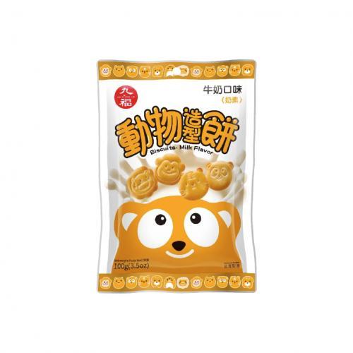 九福动物饼干-牛奶味 100g